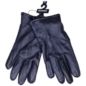 NWT Murano Leather Gloves (?) Men's Size Medium in Black w/ *Flaws*